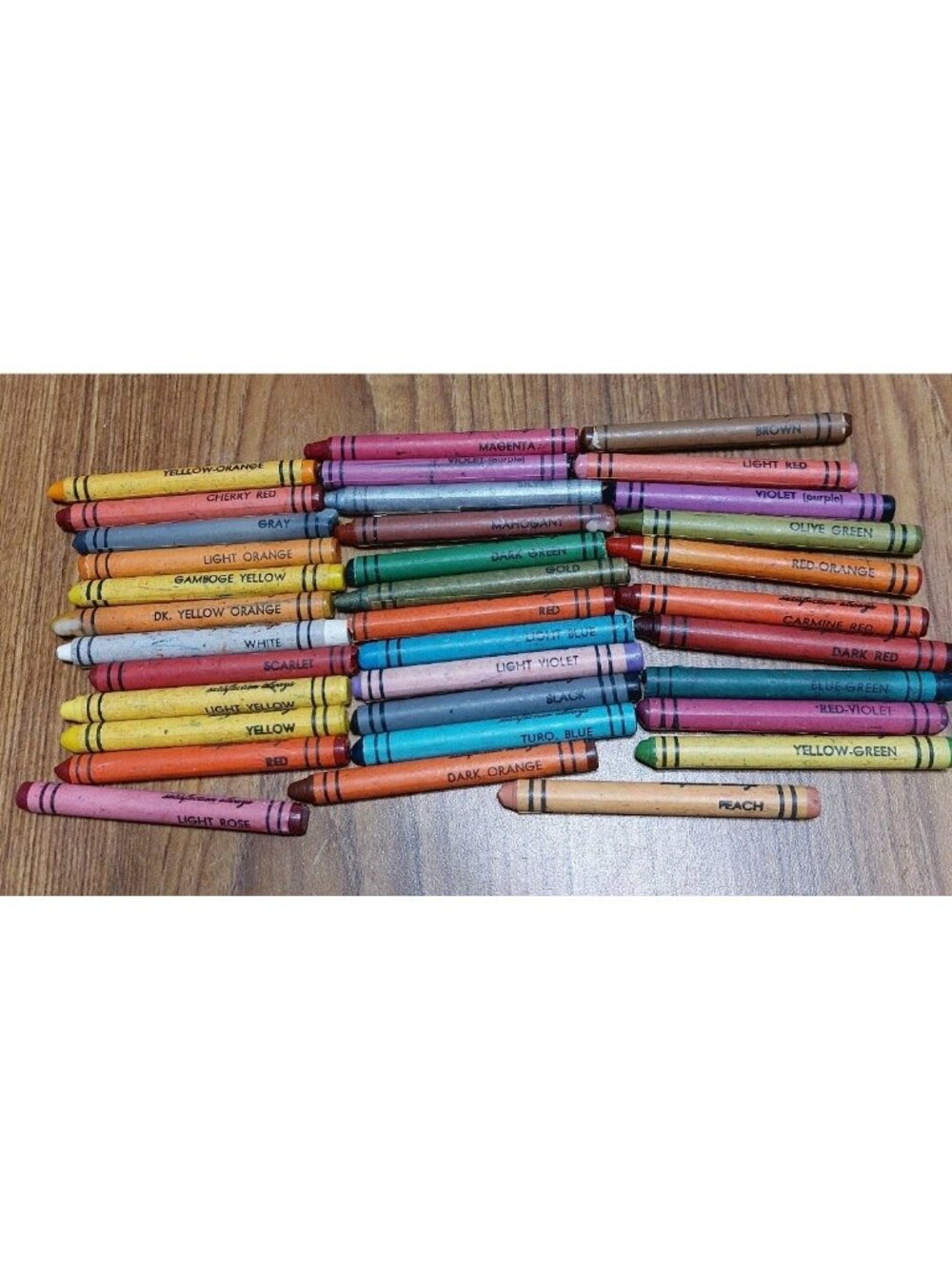 Kmart Crayons Lot Of 30 Made in USA 1970s/1980s Retro House Brand Gamboge